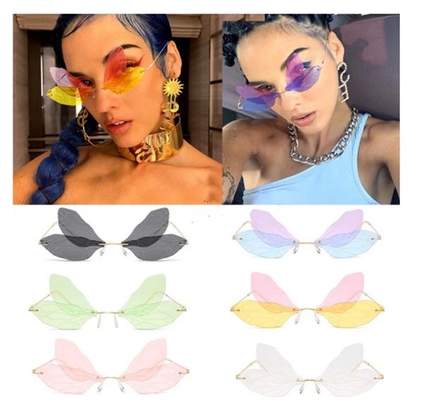 wholesale rimless dragonfly wing sunglasses women vintage clear ocean lens eyewear men pink yellow sun glasses shades uv400, White;black
wholesale rimless dragonfly wing sunglasses women vintage clear ocean lens eyewear men pink yellow sun glasses shades uv400, White;black