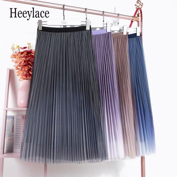 women gradient tulle skirts fashion elastic high waist mesh tutu skirt pleated long midi saias faldas jupe femmle, Black
women gradient tulle skirts fashion elastic high waist mesh tutu skirt pleated long midi saias faldas jupe femmle, Black
