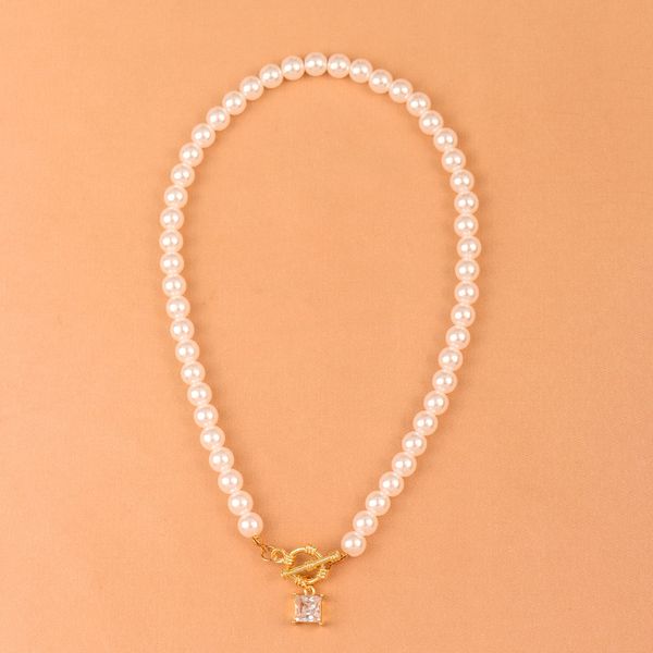 square pearl necklace female light luxury designer necklaces jewelry clavicle chain summer accessories pendant, Silver
square pearl necklace female light luxury designer necklaces jewelry clavicle chain summer accessories pendant, Silver