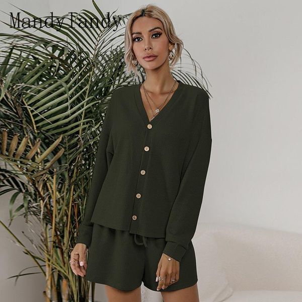 women's tracksuits mandylandy summer short sleeve v-neck single breasted + lace-up straight shorts suit casual solid color loose, Gray
women's tracksuits mandylandy summer short sleeve v-neck single breasted + lace-up straight shorts suit casual solid color loose, Gray