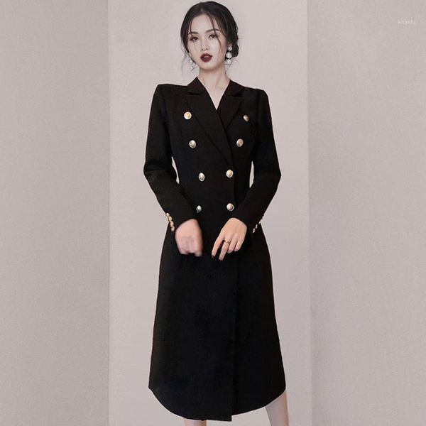 women's trench coats korean brand fashion double breasted office dress women elegant lapel slim simple mid-calf winter a-line dresses v, Tan;black
women's trench coats korean brand fashion double breasted office dress women elegant lapel slim simple mid-calf winter a-line dresses v, Tan;black