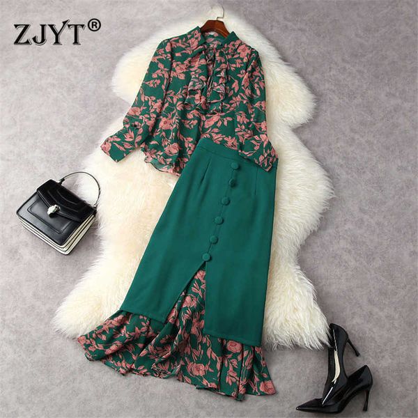fashion spring runway suit women long sleeve bow collar chiffon blouse and trumpet skirt 2 piece sets 210601, White
fashion spring runway suit women long sleeve bow collar chiffon blouse and trumpet skirt 2 piece sets 210601, White