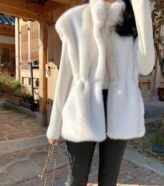 women's vests superaen sweet solid mink fluffy sleeveless single breasted casual coat women, Black;white
women's vests superaen sweet solid mink fluffy sleeveless single breasted casual coat women, Black;white