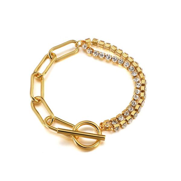 bohemian gold color crystal stainless steel charm chain bracelets for women simple punk boho bangles jewelry link,, Black
bohemian gold color crystal stainless steel charm chain bracelets for women simple punk boho bangles jewelry link,, Black