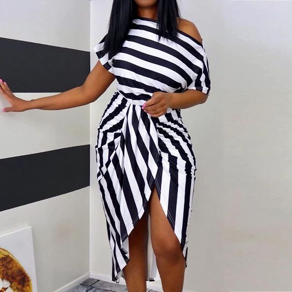 casual dresses dress women summer ladies office plus size striped short sleeve irregular wrap high split club folds midi, Black;gray
casual dresses dress women summer ladies office plus size striped short sleeve irregular wrap high split club folds midi, Black;gray