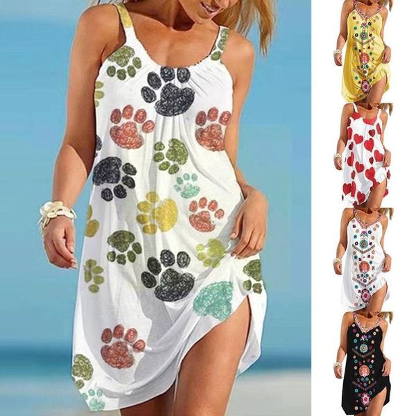 casual dresses 2021 women's summer sundresses sleeveless woman dress short beach boho sundress strap print loose beachwe p3p7, Black;gray
casual dresses 2021 women's summer sundresses sleeveless woman dress short beach boho sundress strap print loose beachwe p3p7, Black;gray