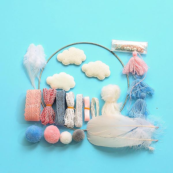 dream catcher set for home wall baby girl room decor children's dreamcatcher white cloud feathers blue pink filter decorative objects &
dream catcher set for home wall baby girl room decor children's dreamcatcher white cloud feathers blue pink filter decorative objects &