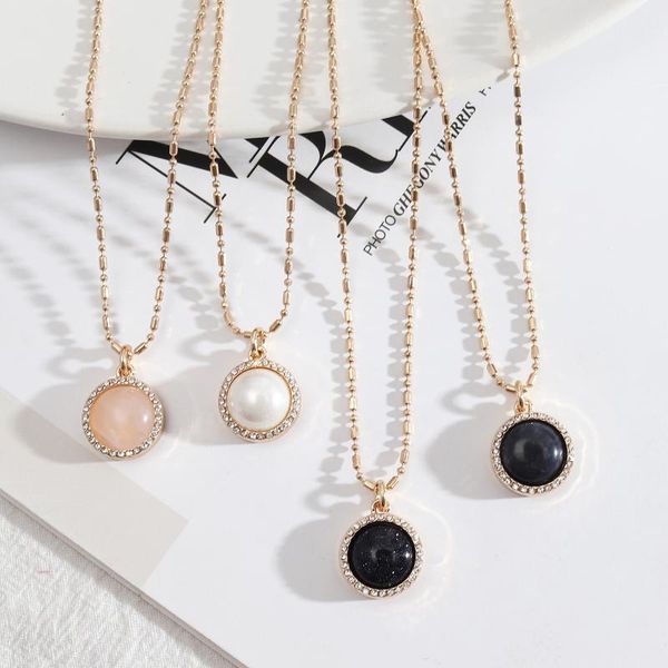 pendant necklaces 15mm round lapis lazuli pearl blue rose natural stone quartz gold chain geometric accessories jewelry, Silver
pendant necklaces 15mm round lapis lazuli pearl blue rose natural stone quartz gold chain geometric accessories jewelry, Silver