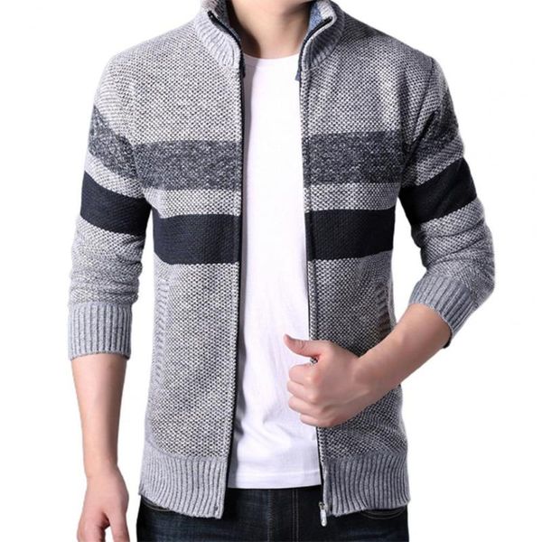 men's sweaters men knitted cardigan patchwork long sleeve autumn winter zipper closure stand collar pockets sweater coat knitwear jacke, White;black
men's sweaters men knitted cardigan patchwork long sleeve autumn winter zipper closure stand collar pockets sweater coat knitwear jacke, White;black