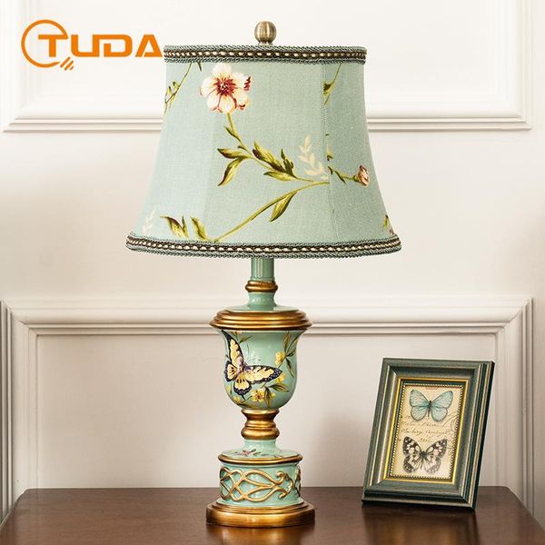 table lamps tuda american style vintage green resin flower lamp for bedroom european retro living room bedside 
table lamps tuda american style vintage green resin flower lamp for bedroom european retro living room bedside