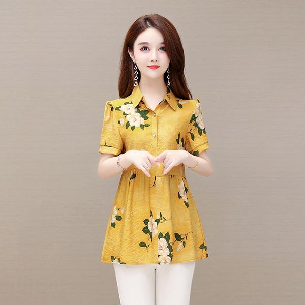 women's blouses & shirts shirt chiffon loose plus size casual blouse flower print summer fashion short sleeve houthion, White 
women's blouses & shirts shirt chiffon loose plus size casual blouse flower print summer fashion short sleeve houthion, White