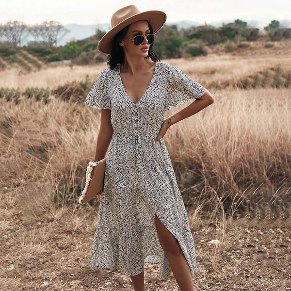 women's swimwear spring print long dress women v neck short sleeve lace up button for woman leopard summer drop, White;black
women's swimwear spring print long dress women v neck short sleeve lace up button for woman leopard summer drop, White;black