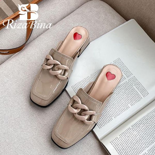 women real leather sandals square toe solid color slip on chains loafers daily spring ladies footwear size 34-39, Black
women real leather sandals square toe solid color slip on chains loafers daily spring ladies footwear size 34-39, Black