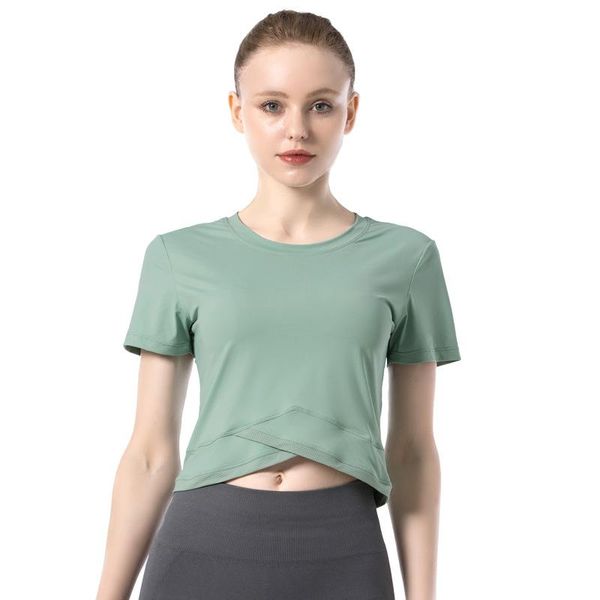 yoga outfit solid color ice silk touch running quick-drying fitness suit short sleeves
yoga outfit solid color ice silk touch running quick-drying fitness suit short sleeves