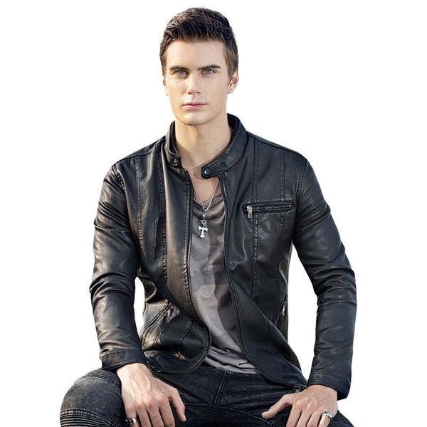 men's fur & faux nice autumn tide jacket leather fashion casual slim stand collar solid color long sleeve men, Black
men's fur & faux nice autumn tide jacket leather fashion casual slim stand collar solid color long sleeve men, Black