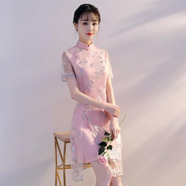 ethnic clothing women a-line slim evening party gown vintage improved mandarin collar chinese style pink embroidery cheongsam, Red
ethnic clothing women a-line slim evening party gown vintage improved mandarin collar chinese style pink embroidery cheongsam, Red