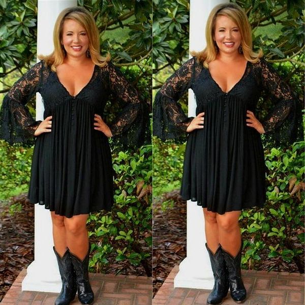 casual dresses europe large size women long lace dress v-neck flare sleeve black pleated spring summer fashion one-piece xl-5xl, Black;gray
casual dresses europe large size women long lace dress v-neck flare sleeve black pleated spring summer fashion one-piece xl-5xl, Black;gray