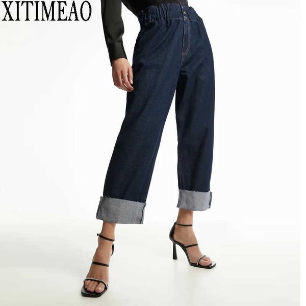 za women bract high waist loose comfortable jeans fashionable casual straight pants basic solid color 210604, Blue
za women bract high waist loose comfortable jeans fashionable casual straight pants basic solid color 210604, Blue