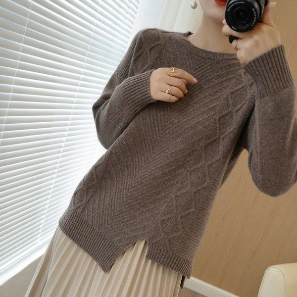 women's sweaters lhzsyy autumn winter round neck cashmere sweater women 2021 large size long-sleeved knit base shirt thick pure wool pu, White;black
women's sweaters lhzsyy autumn winter round neck cashmere sweater women 2021 large size long-sleeved knit base shirt thick pure wool pu, White;black