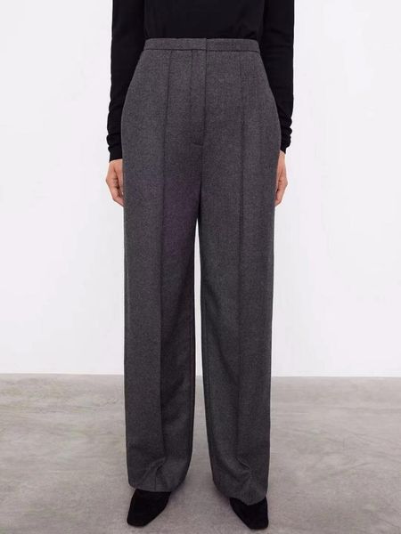 women's pants & capris wool blend straight gray suit lady high waist office simple loose wide-leg long trousers 2021 autumn, Black;white
women's pants & capris wool blend straight gray suit lady high waist office simple loose wide-leg long trousers 2021 autumn, Black;white