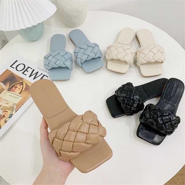 chic women slippers weave flat shoes fashion leisure blue beach shoe charm office 210619, Black
chic women slippers weave flat shoes fashion leisure blue beach shoe charm office 210619, Black