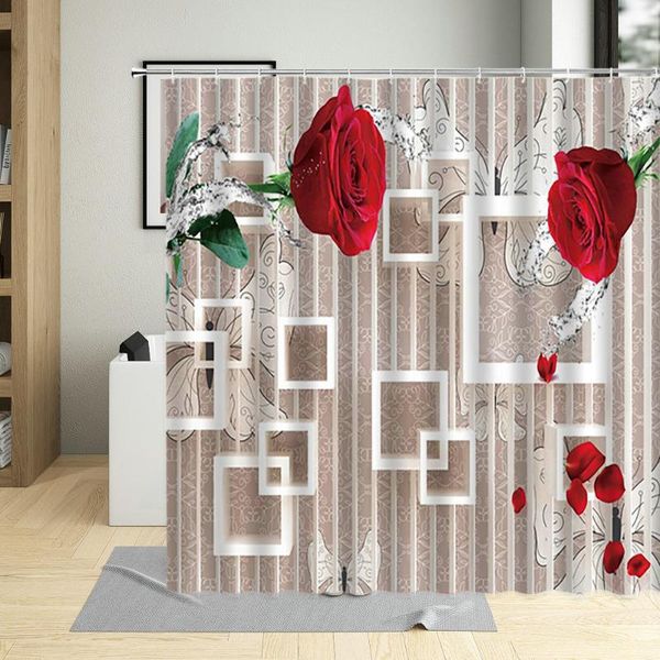shower curtains modern geometric rose flowers waterproof curtain polyester bathroom decor with hooks wall decoration multi size
shower curtains modern geometric rose flowers waterproof curtain polyester bathroom decor with hooks wall decoration multi size