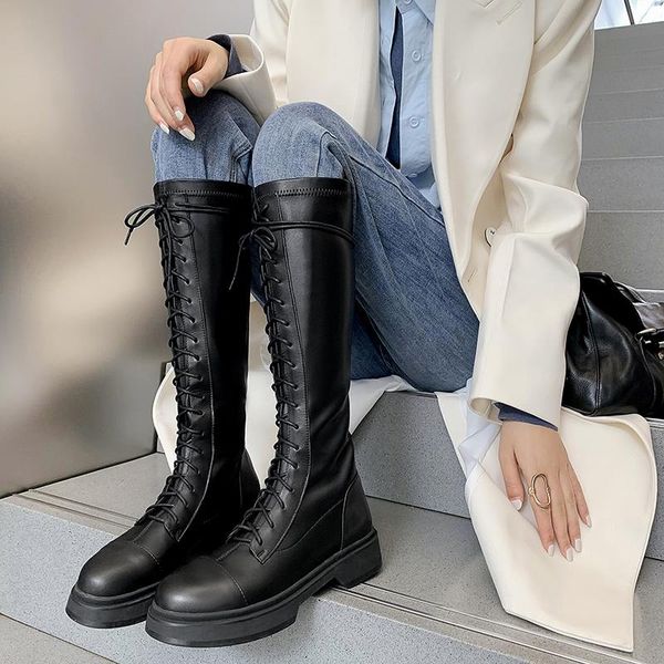 boots shoes woman heels 2021 autumn genuine leather knee side zipper women's, Black
boots shoes woman heels 2021 autumn genuine leather knee side zipper women's, Black