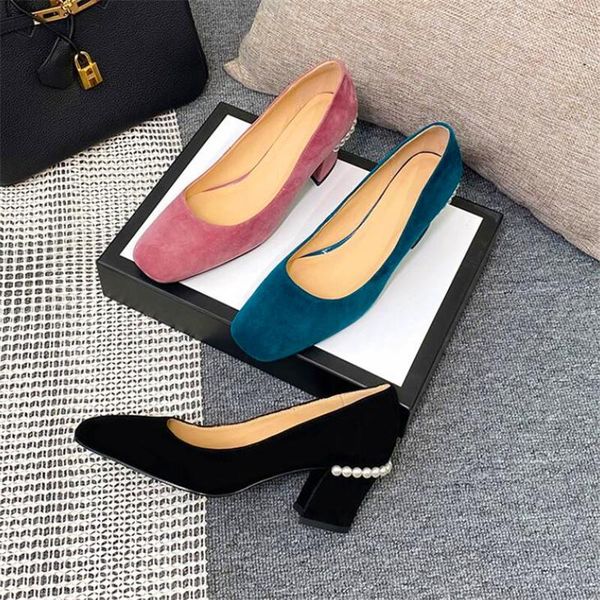 spring and autumn ladies high heels comfortable thick heel single shoes square toe pearl chain dress, Black
spring and autumn ladies high heels comfortable thick heel single shoes square toe pearl chain dress, Black