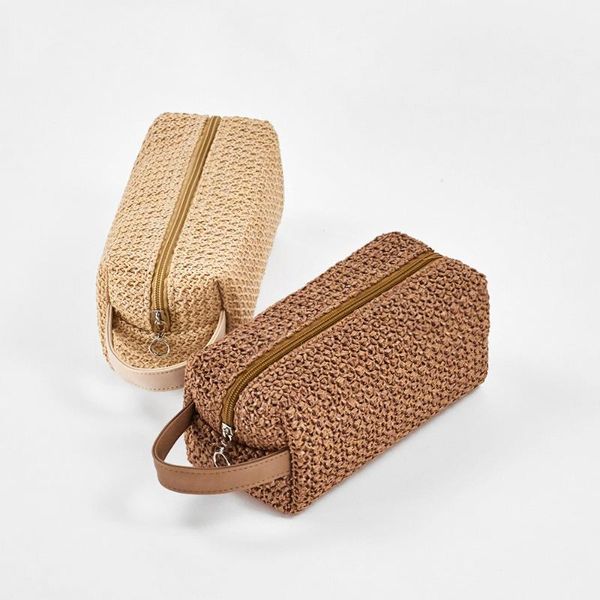 cosmetic bags & cases 1pcs women grass weave makeup bag female summer travel beach beauty kit vacation casual
cosmetic bags & cases 1pcs women grass weave makeup bag female summer travel beach beauty kit vacation casual