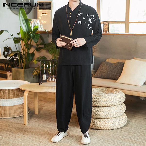 men's tracksuits chinese style cotton sets incerun mens embroidery solid suits long sleeve buttons elastic pants loose cozy sets7, Gray
men's tracksuits chinese style cotton sets incerun mens embroidery solid suits long sleeve buttons elastic pants loose cozy sets7, Gray