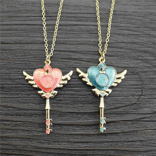 pendant necklaces anime sailor moon pink / blue chains necklace collectible women girls heart cosplay prop jewelry gift, Silver
pendant necklaces anime sailor moon pink / blue chains necklace collectible women girls heart cosplay prop jewelry gift, Silver