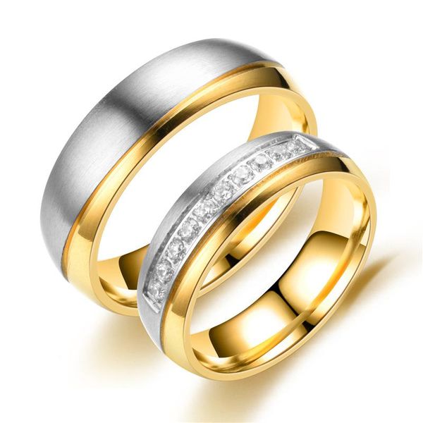 wedding rings amvie he and her couple inlaid with zircon male stainless steel ladies double engagement gift, Slivery;golden
wedding rings amvie he and her couple inlaid with zircon male stainless steel ladies double engagement gift, Slivery;golden