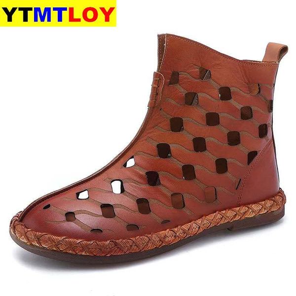 boots summer women ankle handmade genuine leather hollow out sandals wedge women's shoes soft bottom zip, Black
boots summer women ankle handmade genuine leather hollow out sandals wedge women's shoes soft bottom zip, Black