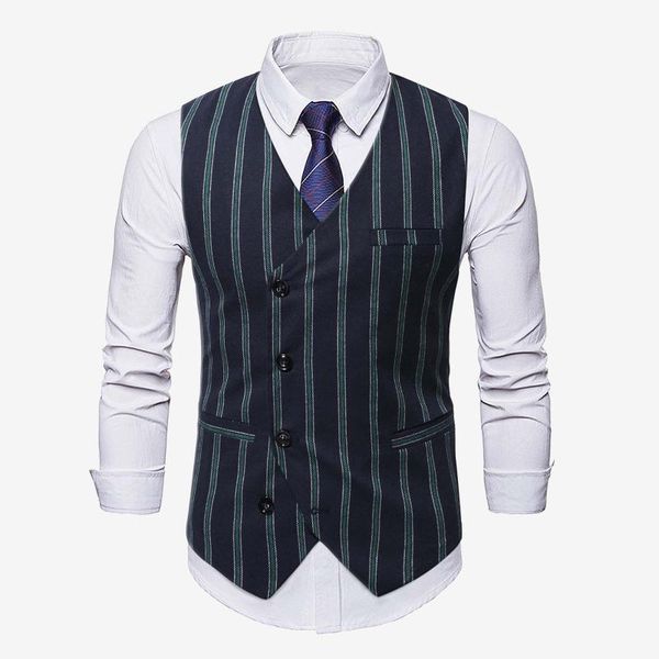 men's vests vest suit men slim fit striped print waistcoat v-neck leisure business gentleman outerwear 3xl, Black;white
men's vests vest suit men slim fit striped print waistcoat v-neck leisure business gentleman outerwear 3xl, Black;white