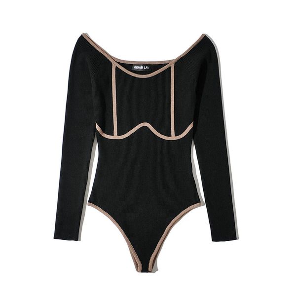 long-sleeved one-neck contrast color all-match slim fit womens jumpsuit fashion new knitted chic female bodysuit, Black;white
long-sleeved one-neck contrast color all-match slim fit womens jumpsuit fashion new knitted chic female bodysuit, Black;white