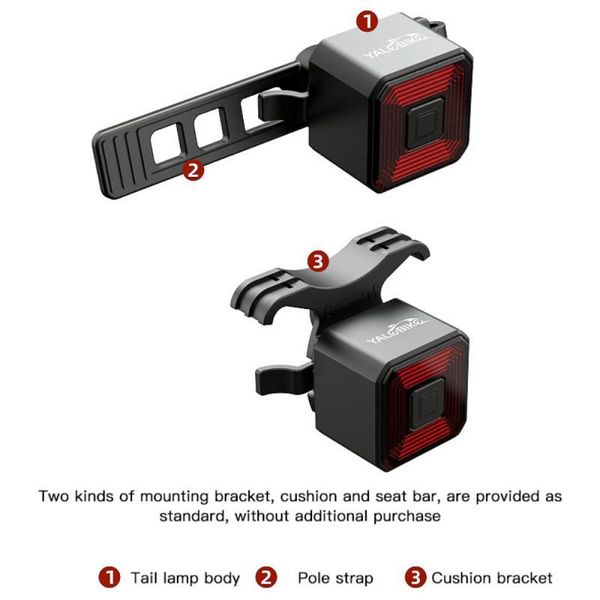 bicycle brake induction taillight intelligent safety warning light usb charging night bike lights
bicycle brake induction taillight intelligent safety warning light usb charging night bike lights