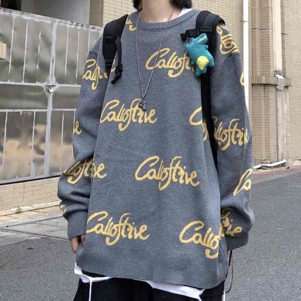 women's sweaters trend autumn and winter sweater jacket harajuku style retro letter jacquard casual loose men women knitted top, White;black
women's sweaters trend autumn and winter sweater jacket harajuku style retro letter jacquard casual loose men women knitted top, White;black