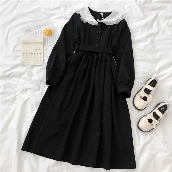 japanese harajuku women black maxi long dress peter pan collar vintage lolita style vestidos longo full sleeve cute kawaii 210601, Black;gray
japanese harajuku women black maxi long dress peter pan collar vintage lolita style vestidos longo full sleeve cute kawaii 210601, Black;gray