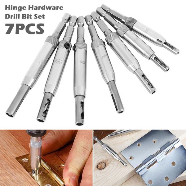 professional drill bits 7pcs self centering lock hinge hardware bit set drawer pilot hole guides home hand tools
professional drill bits 7pcs self centering lock hinge hardware bit set drawer pilot hole guides home hand tools