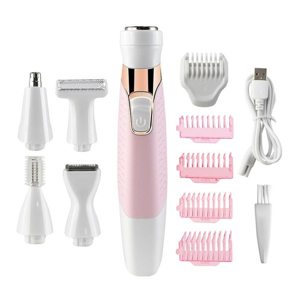 5 in 1 multifunctional epilator eyebrow face nose hairs whole body removal device lady hair trimmer pink
5 in 1 multifunctional epilator eyebrow face nose hairs whole body removal device lady hair trimmer pink
