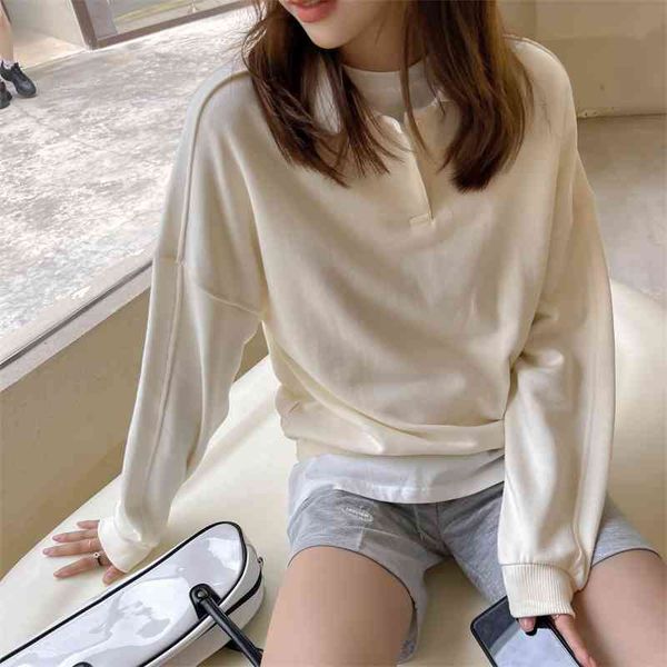 lanbailan 2021 early autumn women's new loose casual coat solid color polo collar fashion brand age reducing sweater, Black
lanbailan 2021 early autumn women's new loose casual coat solid color polo collar fashion brand age reducing sweater, Black