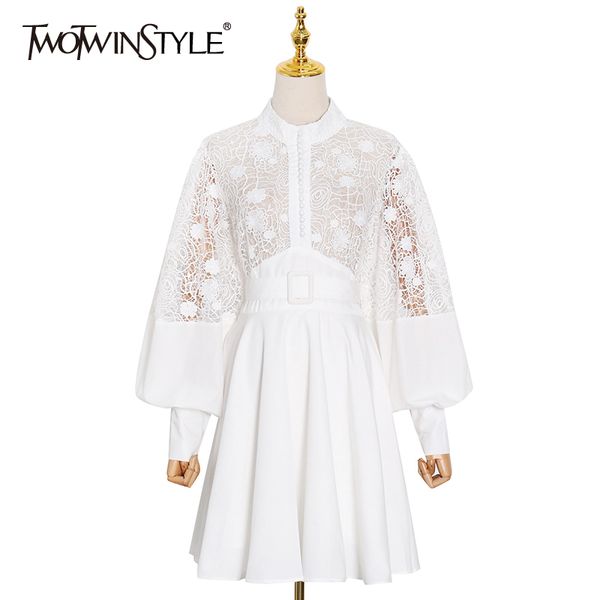 twotwinstyle black lace up bowknot dress for female stand collar long sleeve patchwork lace dresses female fashion clothing 210517, Black;gray
twotwinstyle black lace up bowknot dress for female stand collar long sleeve patchwork lace dresses female fashion clothing 210517, Black;gray