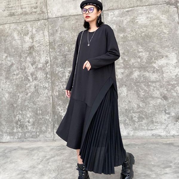 dress looks thin long style age-reducing big size fishtail patchwork irregular hepburn light mature fz1528 casual dresses, Black;gray
dress looks thin long style age-reducing big size fishtail patchwork irregular hepburn light mature fz1528 casual dresses, Black;gray