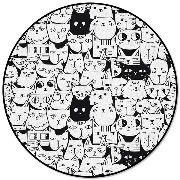 carpets cat kitten animal black white pattern rugs and for home living room round rug children rooms non-slip
carpets cat kitten animal black white pattern rugs and for home living room round rug children rooms non-slip