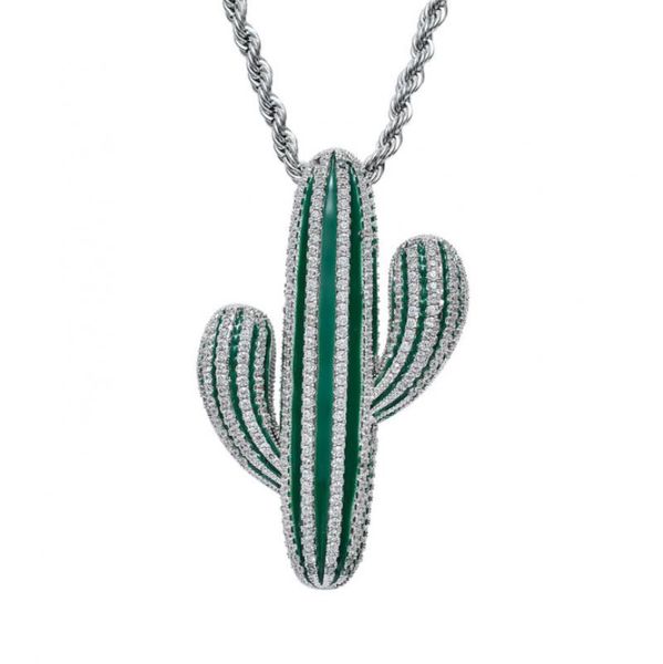 pendant necklaces exquisite fashion micro inlaid zircon gold color cactus metal necklace hip hop men's personality rock party jewelry, Silver
pendant necklaces exquisite fashion micro inlaid zircon gold color cactus metal necklace hip hop men's personality rock party jewelry, Silver