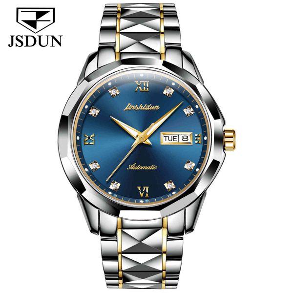 japan movement luxury watches automatic black watch men jsdun steel waterproof business sport mechanical wristwatch 8813, Slivery;brown
japan movement luxury watches automatic black watch men jsdun steel waterproof business sport mechanical wristwatch 8813, Slivery;brown