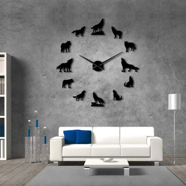 wall clocks howling wolf 3d diy large clock different pose frameless watch modern design home decor admirers gift
wall clocks howling wolf 3d diy large clock different pose frameless watch modern design home decor admirers gift