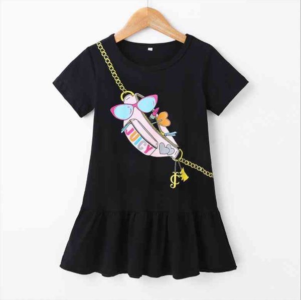 stylish girls sweet short-sleeved dress personality chest bag printing round neck pleated children princess dress for summer, Red;yellow
stylish girls sweet short-sleeved dress personality chest bag printing round neck pleated children princess dress for summer, Red;yellow