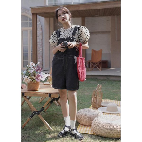 women's jeans oyanxi denim strap shorts women 2021 summer casual wild loose slimming overalls, Blue
women's jeans oyanxi denim strap shorts women 2021 summer casual wild loose slimming overalls, Blue