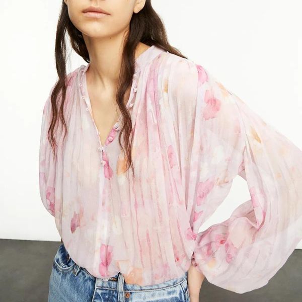 women's blouses & shirts floral print buttons thin blouse woman autumn long sleeve v neck retro casual vintage elegant femme chemise 2, White
women's blouses & shirts floral print buttons thin blouse woman autumn long sleeve v neck retro casual vintage elegant femme chemise 2, White